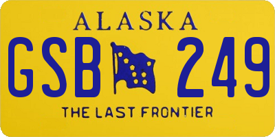 AK license plate GSB249