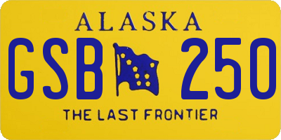 AK license plate GSB250