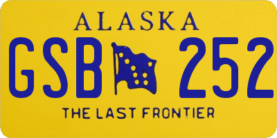 AK license plate GSB252