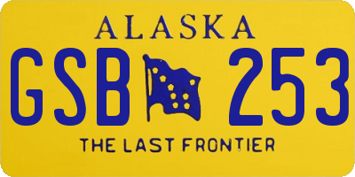 AK license plate GSB253