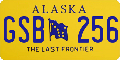 AK license plate GSB256