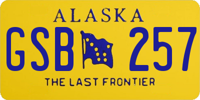 AK license plate GSB257