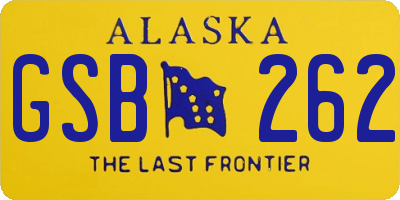 AK license plate GSB262
