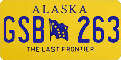 AK license plate GSB263
