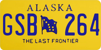 AK license plate GSB264