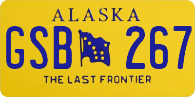 AK license plate GSB267