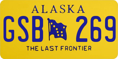 AK license plate GSB269