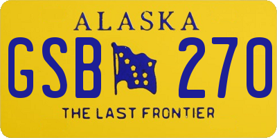 AK license plate GSB270