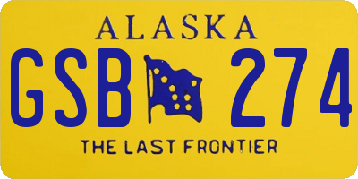 AK license plate GSB274