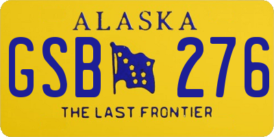 AK license plate GSB276