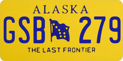 AK license plate GSB279