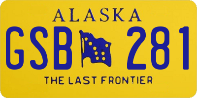 AK license plate GSB281