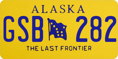 AK license plate GSB282