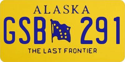 AK license plate GSB291