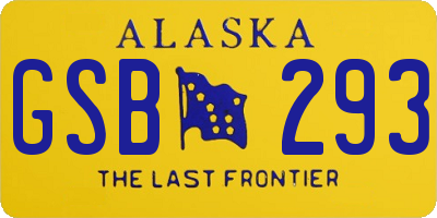 AK license plate GSB293