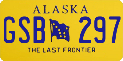 AK license plate GSB297
