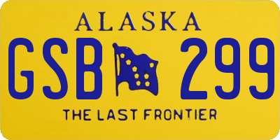 AK license plate GSB299