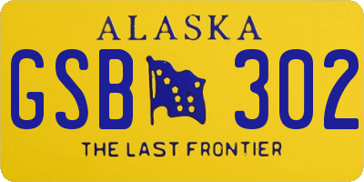 AK license plate GSB302