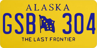 AK license plate GSB304