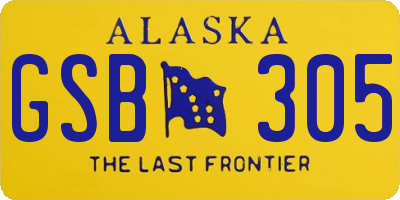 AK license plate GSB305