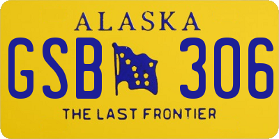 AK license plate GSB306
