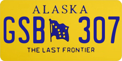 AK license plate GSB307