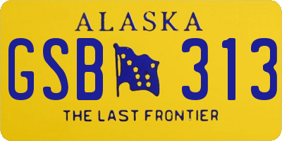 AK license plate GSB313