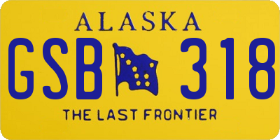 AK license plate GSB318