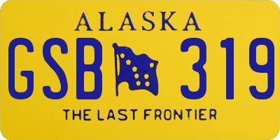 AK license plate GSB319