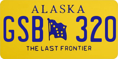 AK license plate GSB320