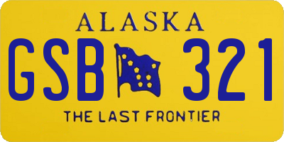AK license plate GSB321
