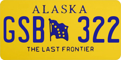 AK license plate GSB322