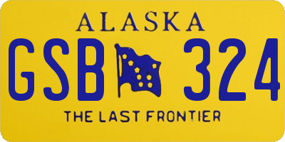 AK license plate GSB324