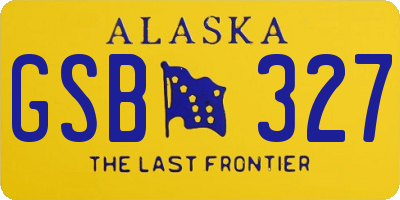 AK license plate GSB327