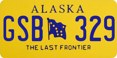 AK license plate GSB329