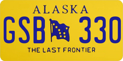 AK license plate GSB330