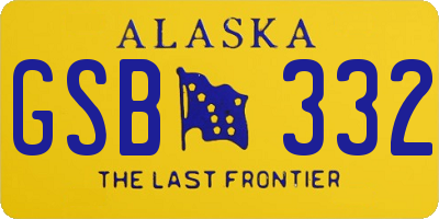 AK license plate GSB332