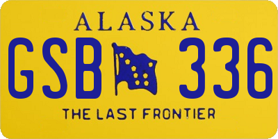 AK license plate GSB336