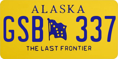AK license plate GSB337