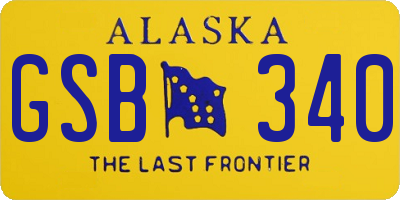 AK license plate GSB340