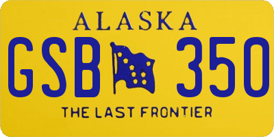 AK license plate GSB350