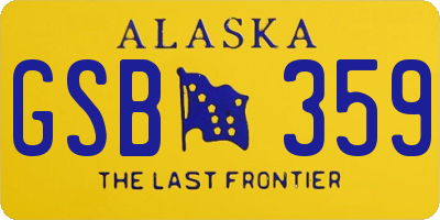 AK license plate GSB359