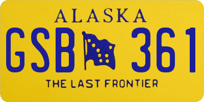 AK license plate GSB361