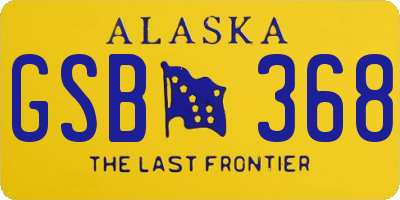 AK license plate GSB368