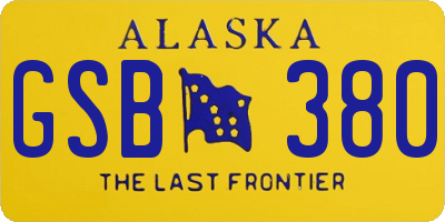 AK license plate GSB380