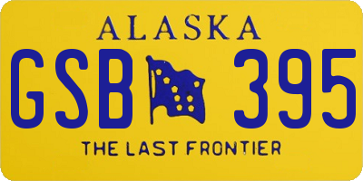 AK license plate GSB395