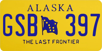 AK license plate GSB397