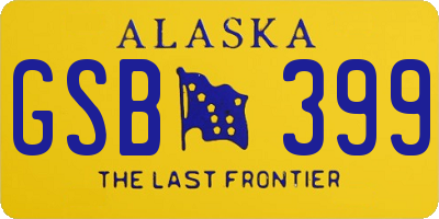 AK license plate GSB399