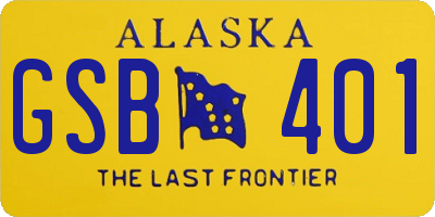 AK license plate GSB401