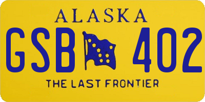 AK license plate GSB402